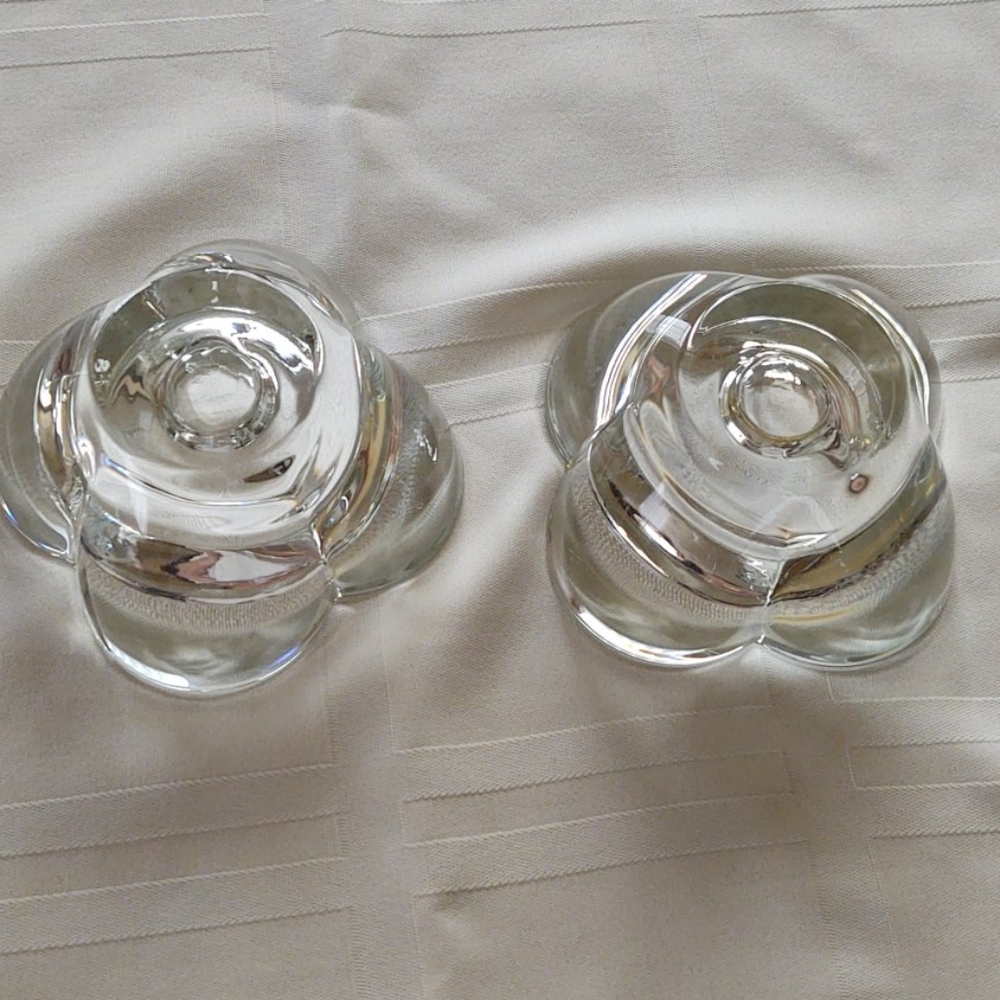 Heavy crystal small , 2 size candle holders💮 - Picture 5 of 8